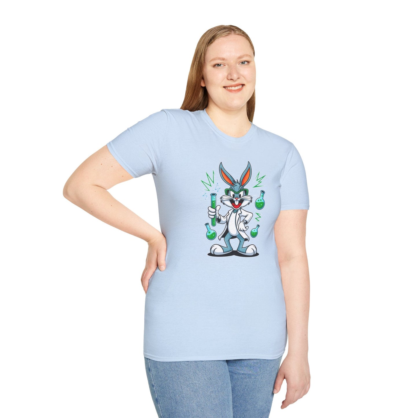Bugs Bunny T Shirt Unisex Softstyle Cartoon Tee 100 Percent Ring Spun Cotton Graphic Artwork
