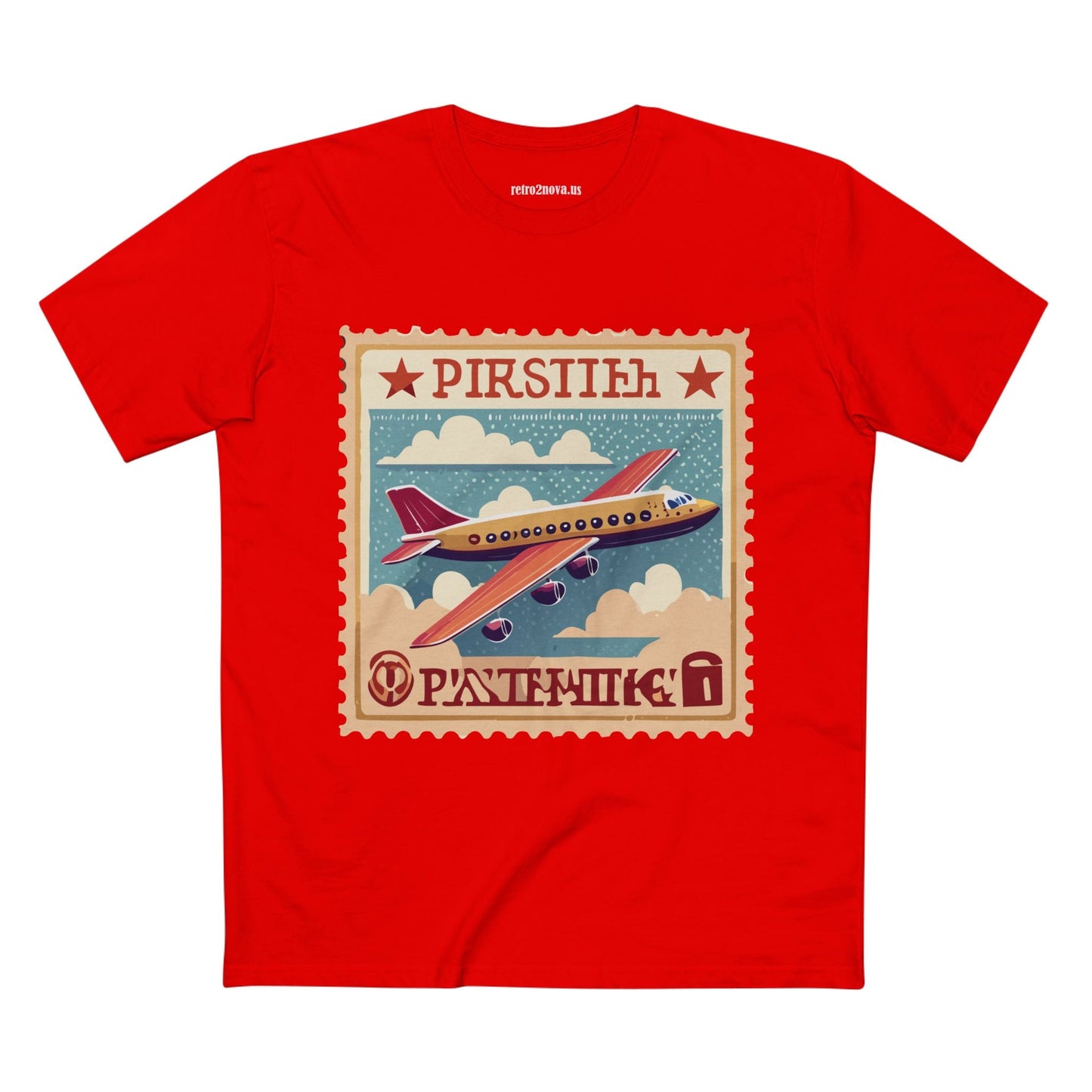 Postage Stamp Shirt Unisex Premium Cotton Tee PS44 Original Art Design Retro Collection