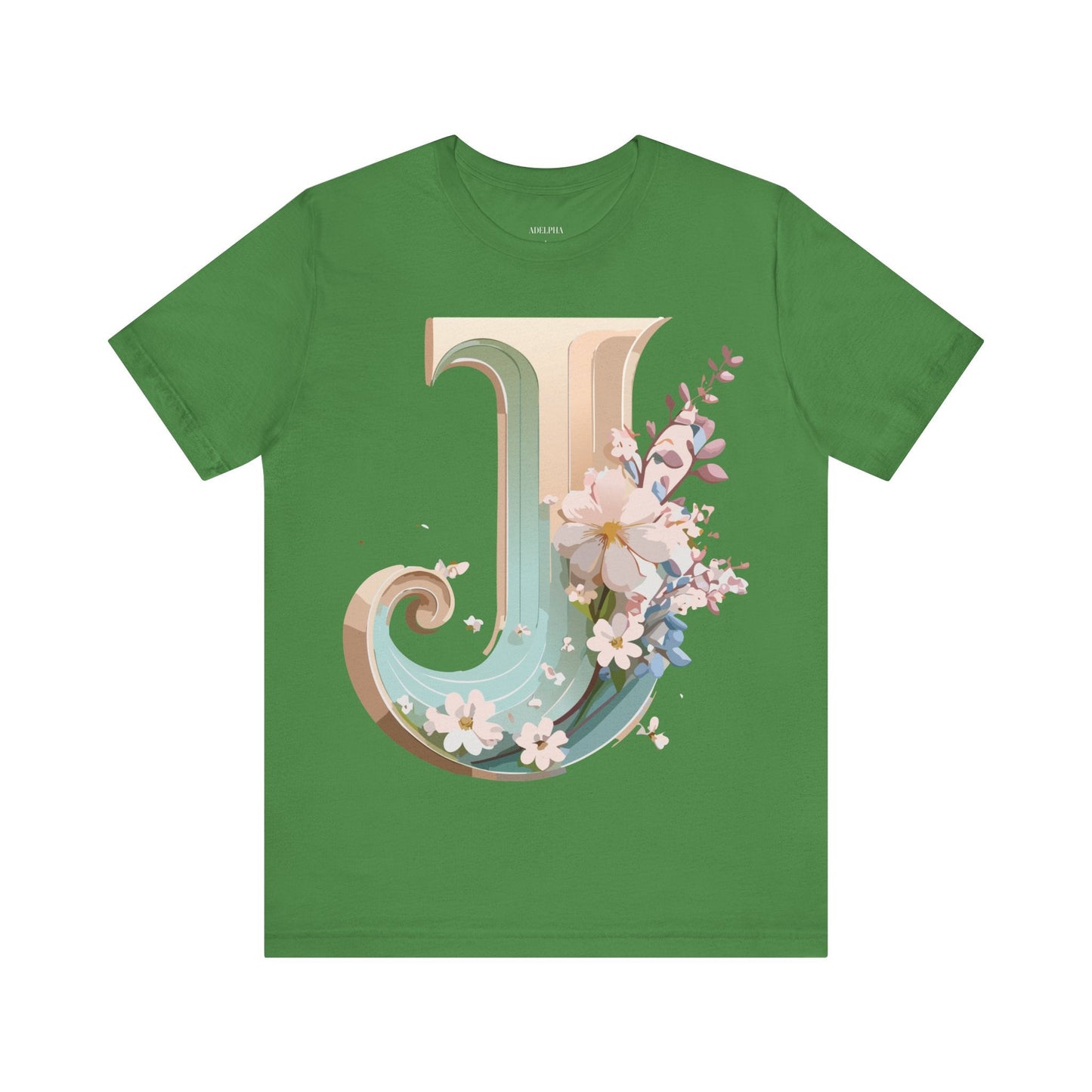 Letter J Graphic Tee Unisex Vintage Inspired Art From Adelpha Short Sleeve Shirt