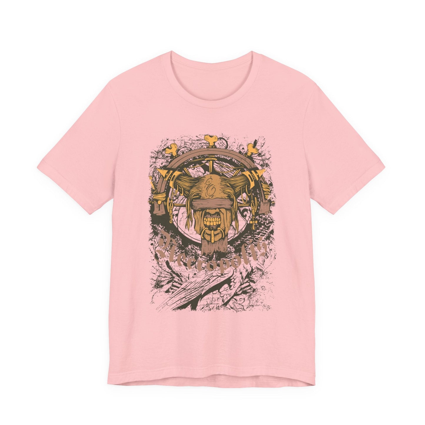Skull Nordic Warrior Graphic Unisex Cotton T-Shirt r12