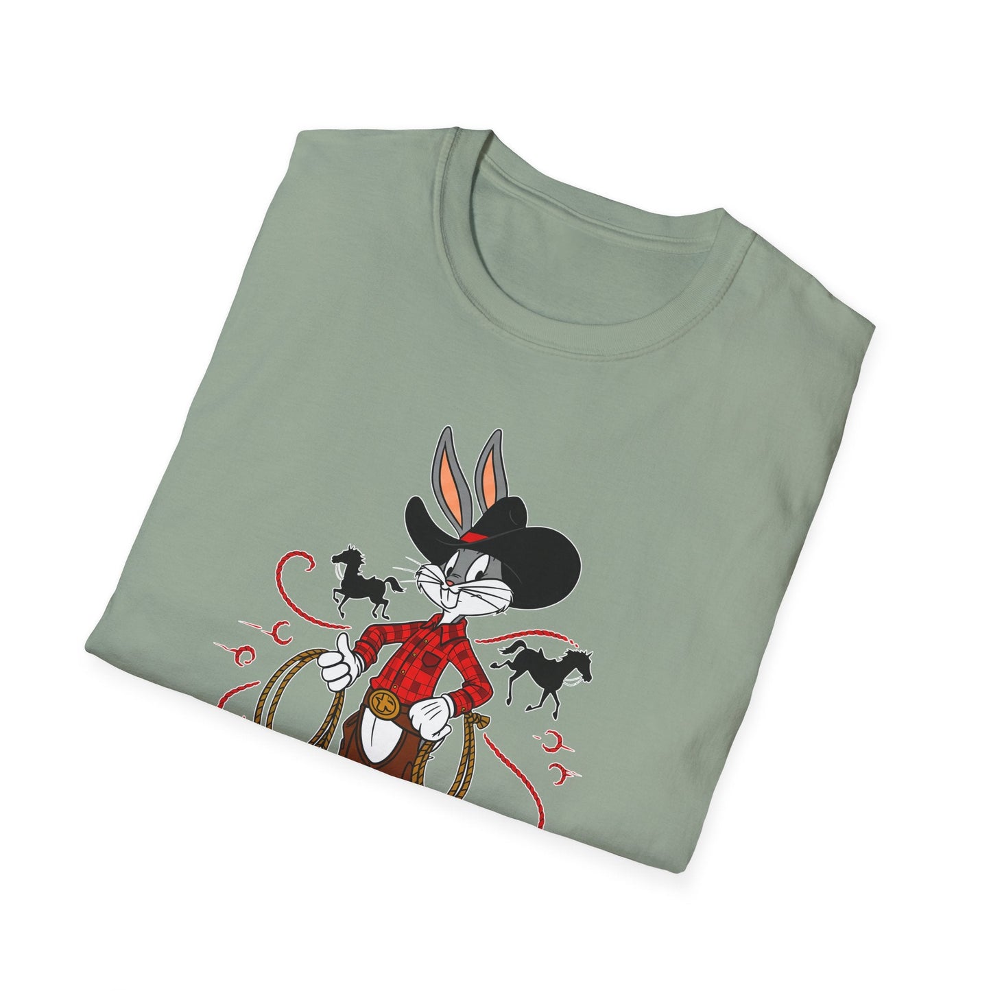 Cartoon Bunny Graphic Unisex Cotton Animal Animation Artwork Design Tee 4