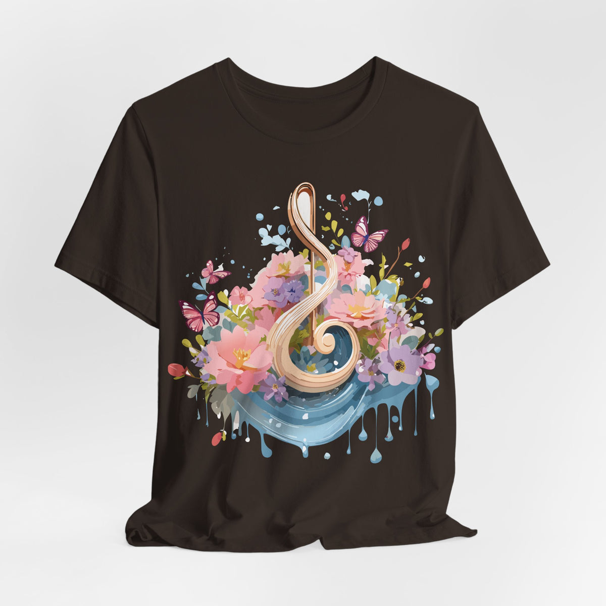 Music Graphic Unisex Cotton Bella+Canvas Tee with Art Design m112