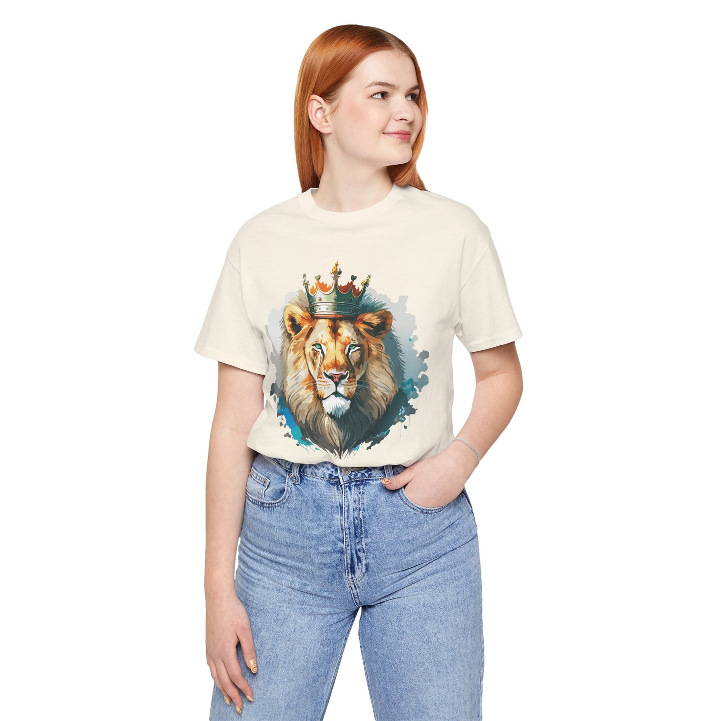 Lion Shirt, Animal Shirt, T-Shirt with Lion, Art Design Tee, Animal Tees, Safari T-Shirt, Crown Tee 13