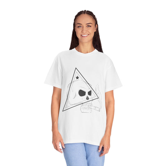 Camiseta unisex de algodón con calavera