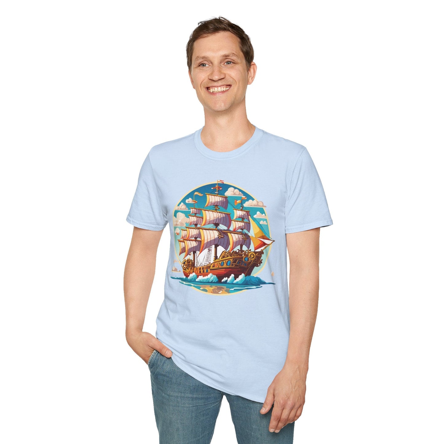Ship T Shirts Frigate Tee Unisex Vessel Tee Shirt Gildan Softstyle 64000 Cotton Tee Classic