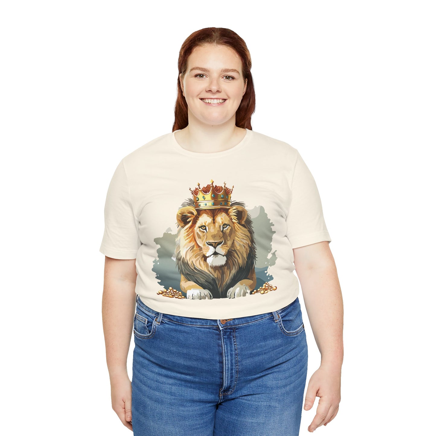 Majestic Lion Crown T-shirt, Animal Shirt, Lion Tee, Unisex Top, Birthday Gift, Shirt with Animal design