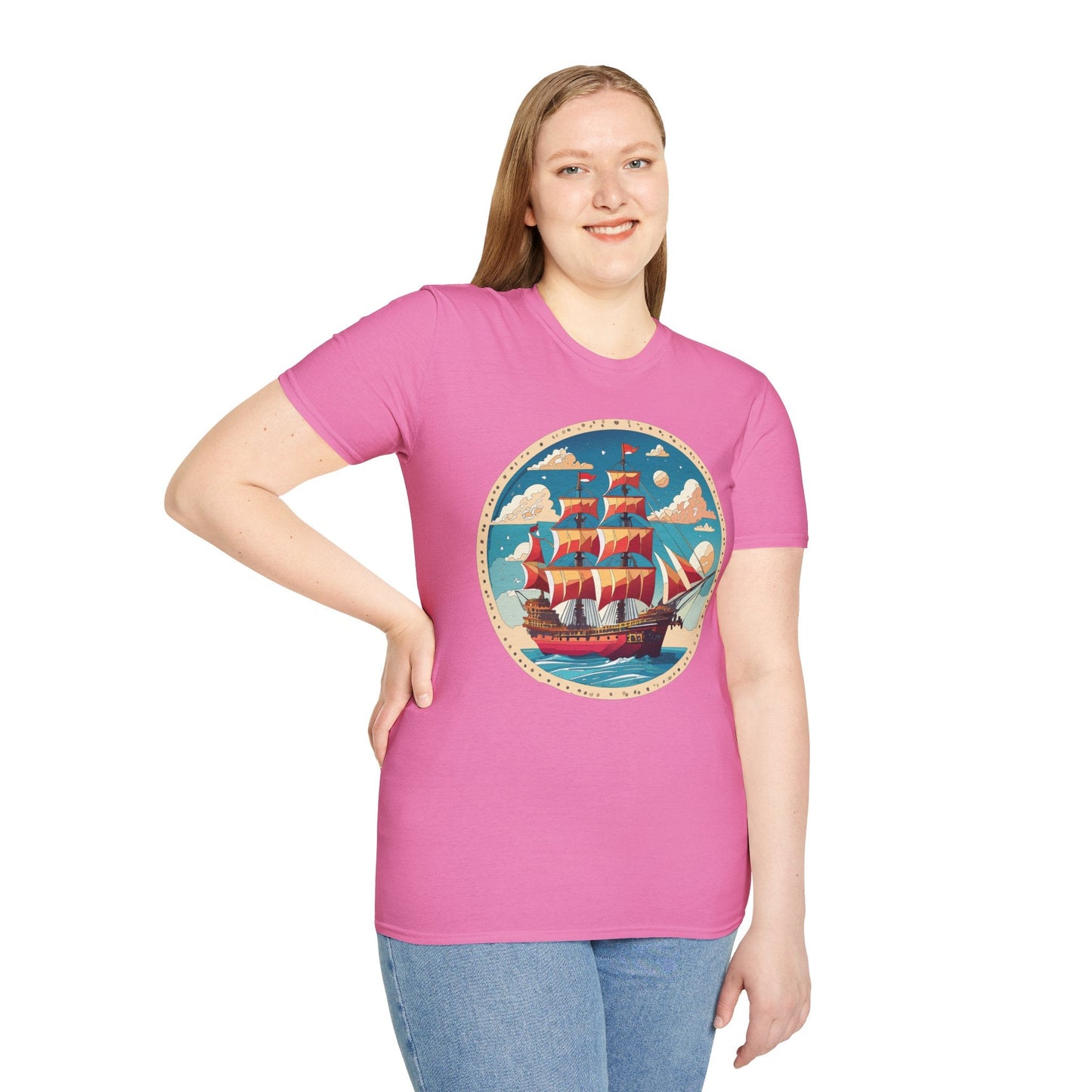 Unisex Ship T Shirts Frigate T Shirts Vessel Tee Shirt Gildan Softstyle 64000 Premium Cotton