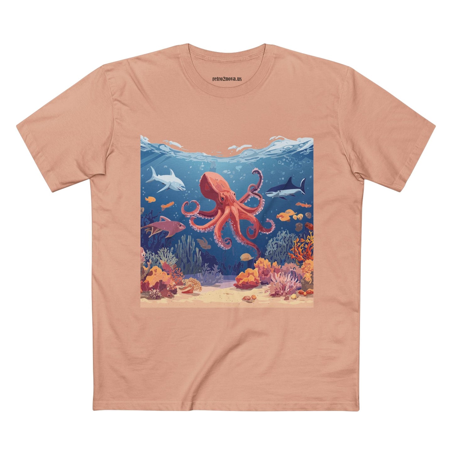 Ocean Shirt Ocean Pacific OP 18 Unisex Premium Cotton Art Tee With Original Art Design Retro2Nova