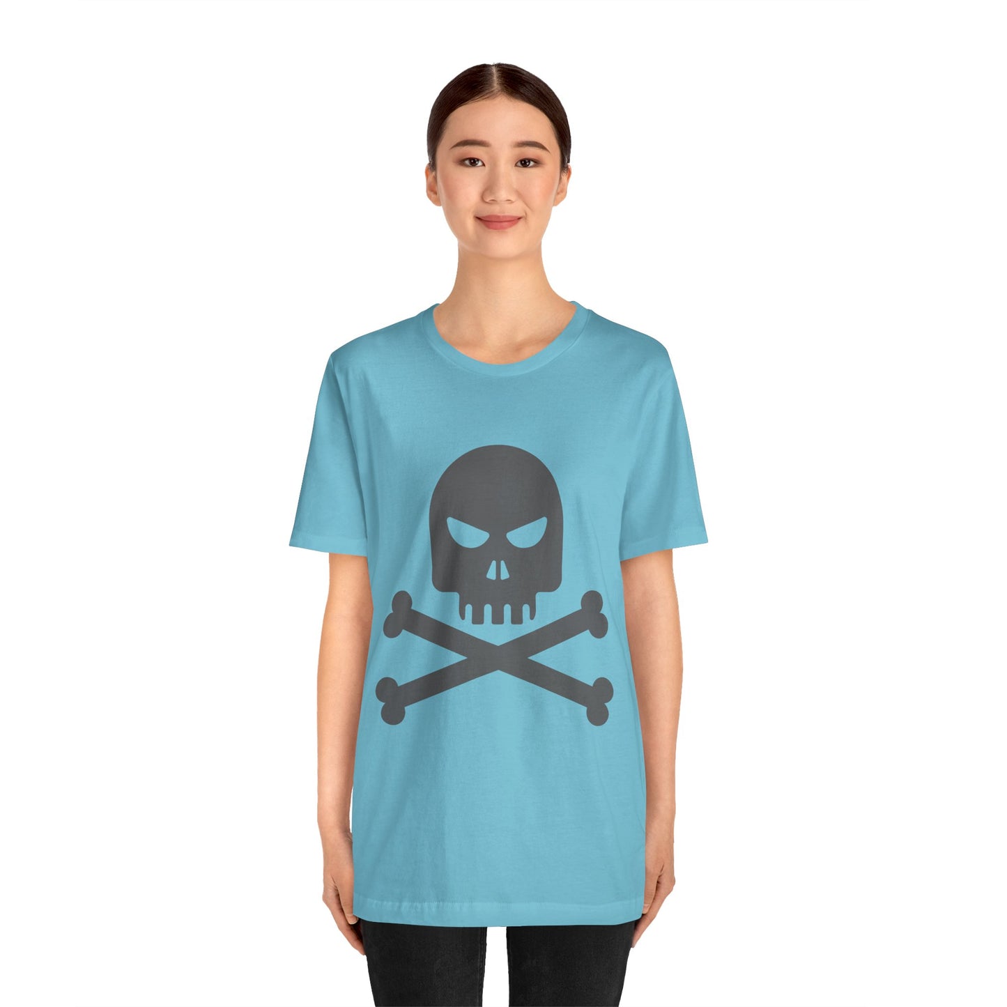 Unisex-T-Shirt aus Baumwolle mit Totenkopf