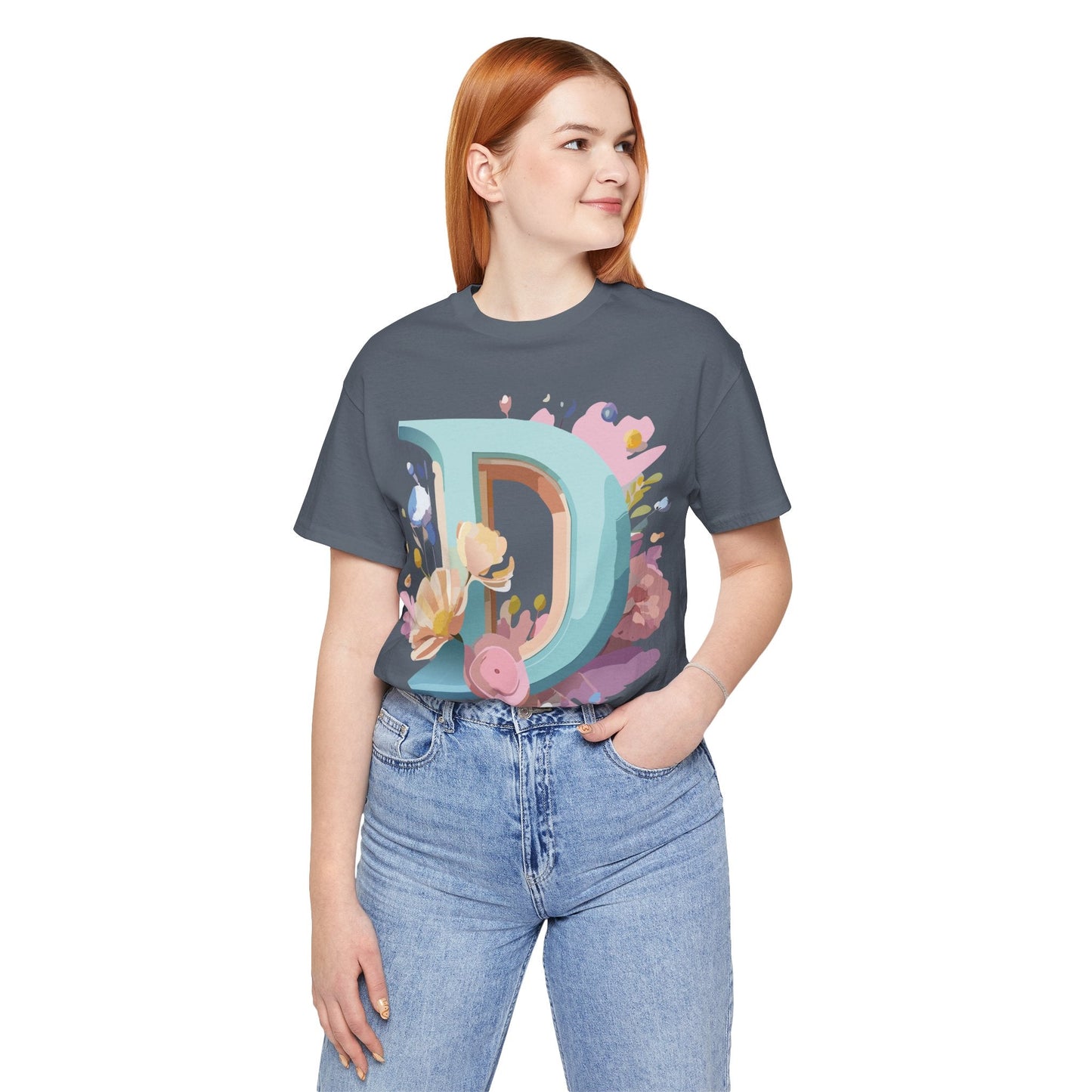 Adelpha Vintage Letter D Shirt Unisex Graphic Tee for Everyday Comfort and Style
