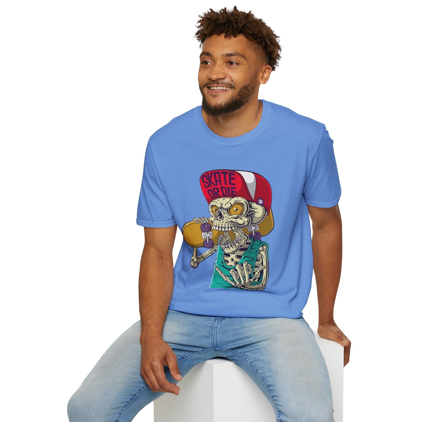 Skull T Shirt Skeleton Tee Unisex Softstyle Cotton Gildan 64000 Graphic Tee For Everyday Wear