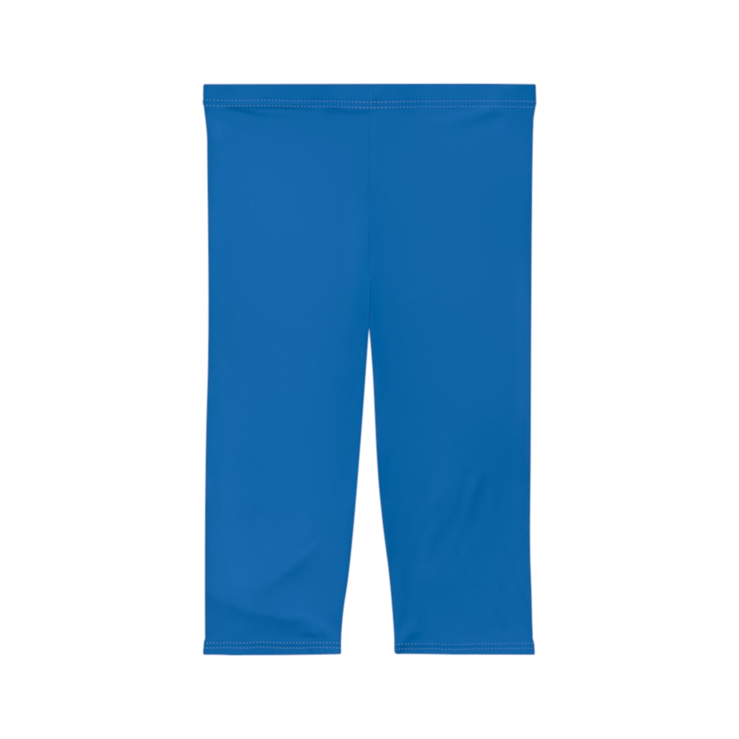 Bright Marine Color Women's Brushed Suede Poly Span Casual Capri Leggings XS-2XL