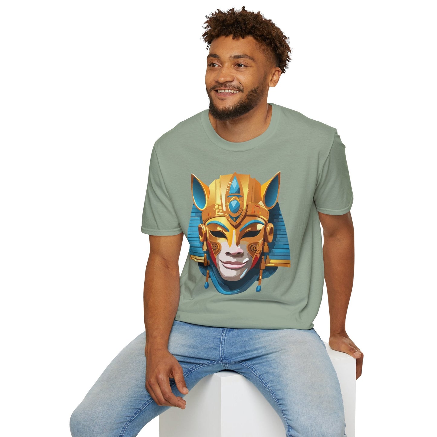 Mask Tee Shirt Unisex Gildan SoftStyle 64000 Cotton T Shirt Masquerade Design Art Graphic
