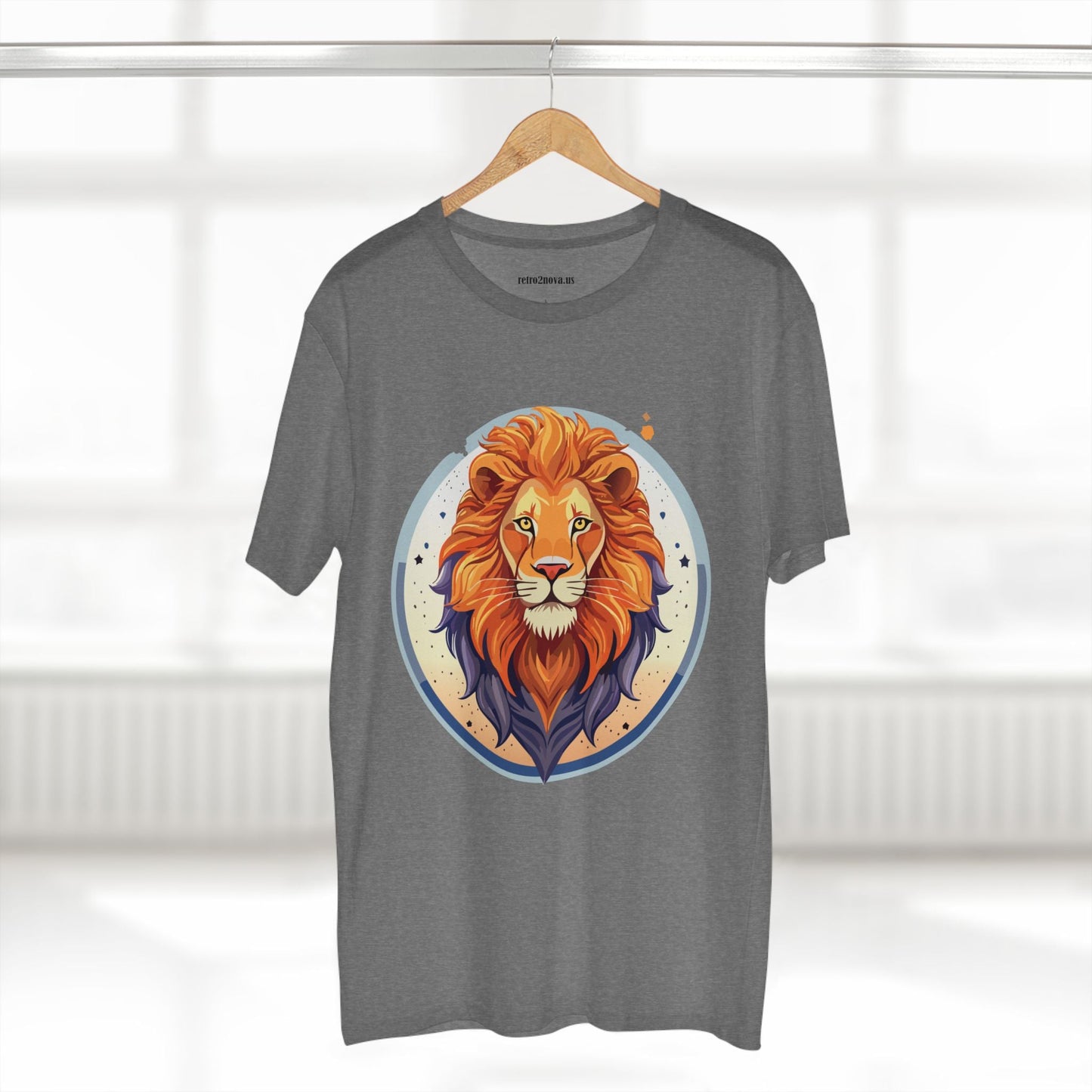 Unisex Premium Cotton Lion Art Tee Shirt By Retro2Nova Original Artwork Collection For Everyday Comfort