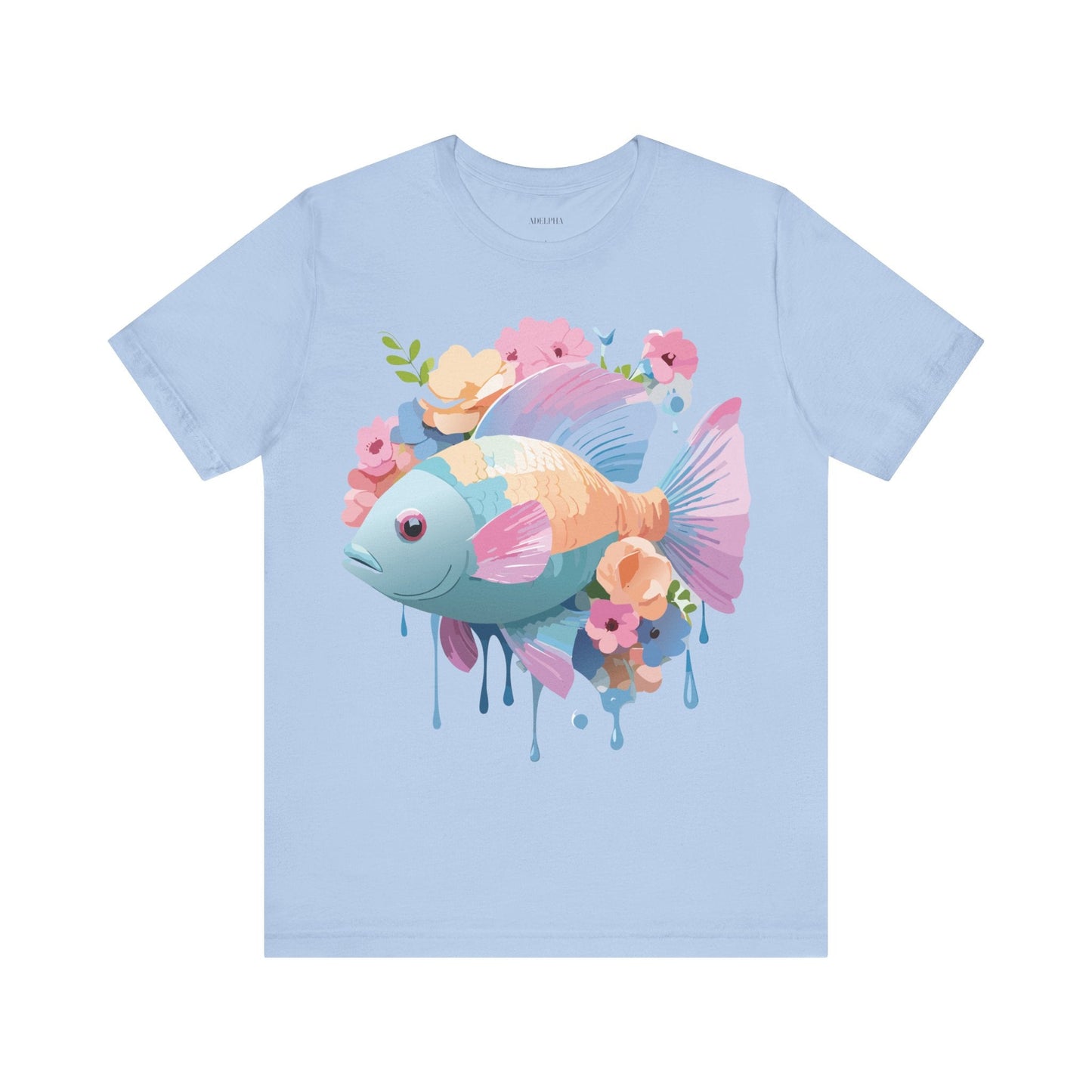 Fish Graphic Unisex 100 Cotton Vintage Artwork Tee 1