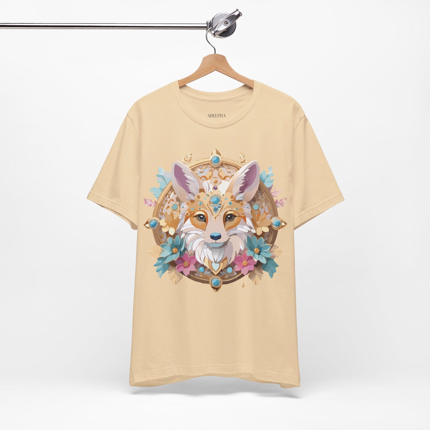 Adelpha Medallion Graphic Tee Unisex Short Sleeve Vintage Inspired Art Design Shirt