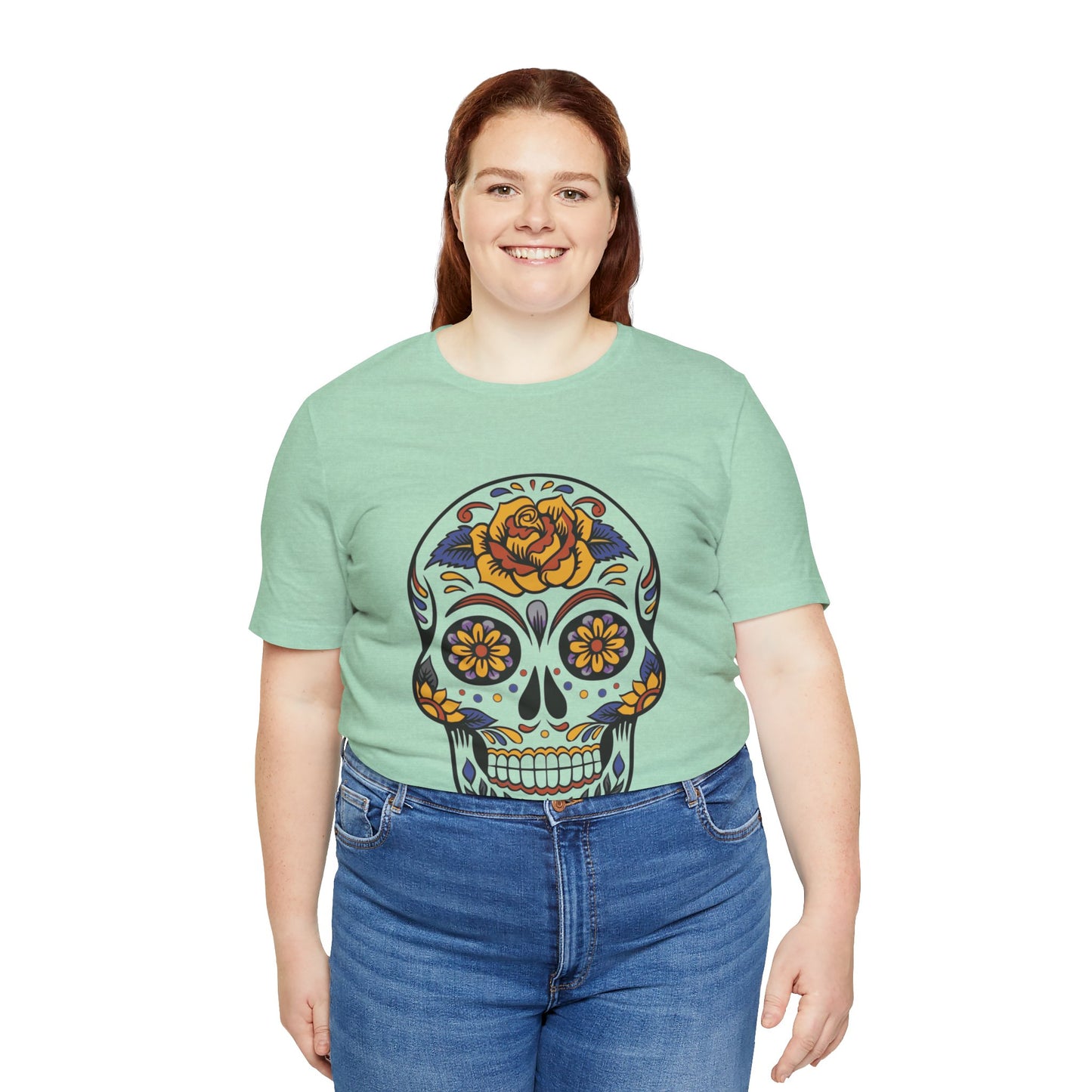 Unisex Cotton Tee Shirt with Skull