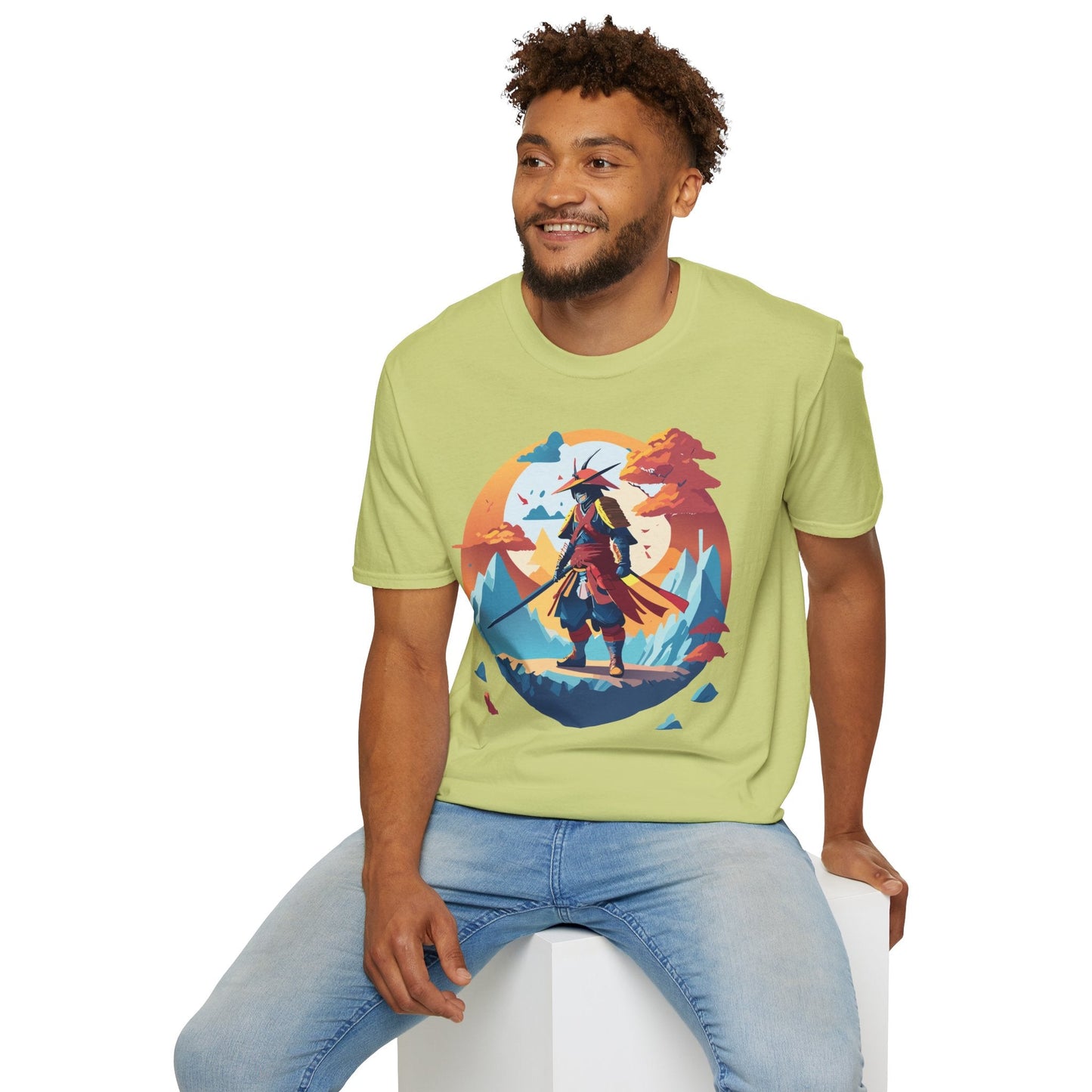 Samurai Shirt Unisex Tee Gildan Softstyle 64000 100 Percent Ring Spun Cotton Lightweight