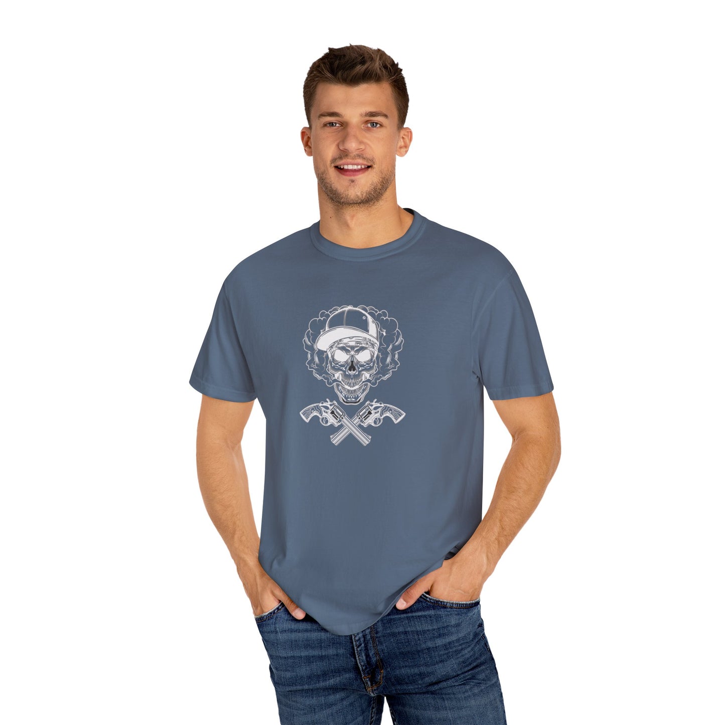 Unisex Cotton Tee Shirt with Skull