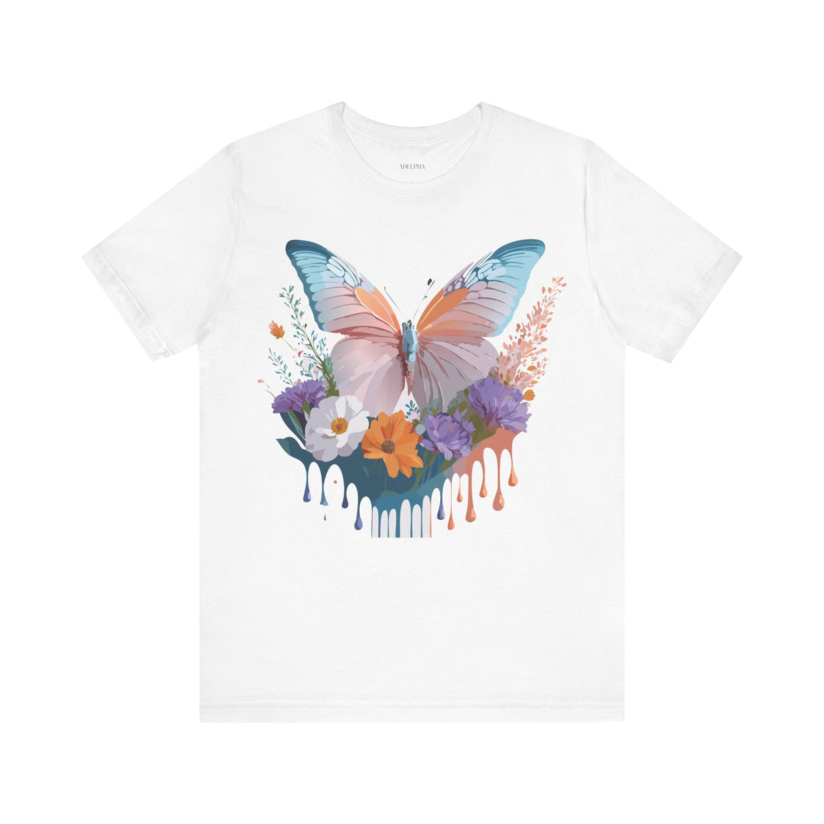 Butterfly Graphic Unisex Cotton Bella+Canvas Tee with Art Design n15