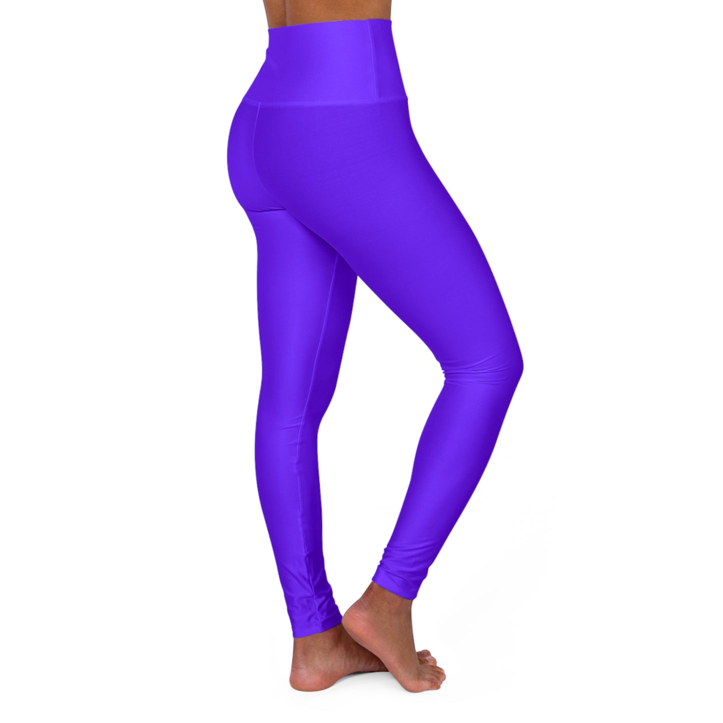 Electric Indigo Color High-Waist Yoga Leggings Women's Seamless Poly-Span Stretchy Pants XS-2XL
