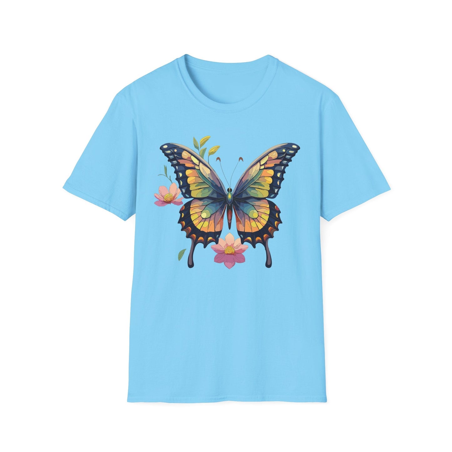 Butterfly Shirt Unisex Monarch Butterfly T Shirt Softstyle Cotton Tee One Hundred Percent Ring Spun