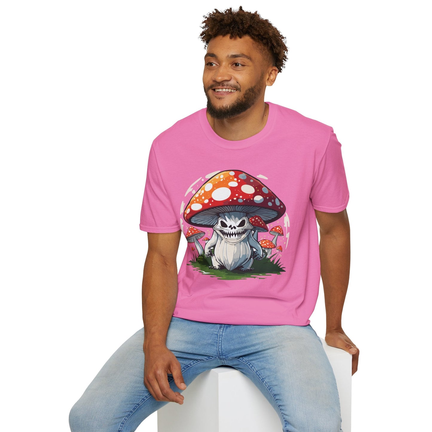 Mashroom Tee Shirt Unisex Softstyle 64000 100 Percent Ring Spun Cotton Funny Mashroom Fungus Design