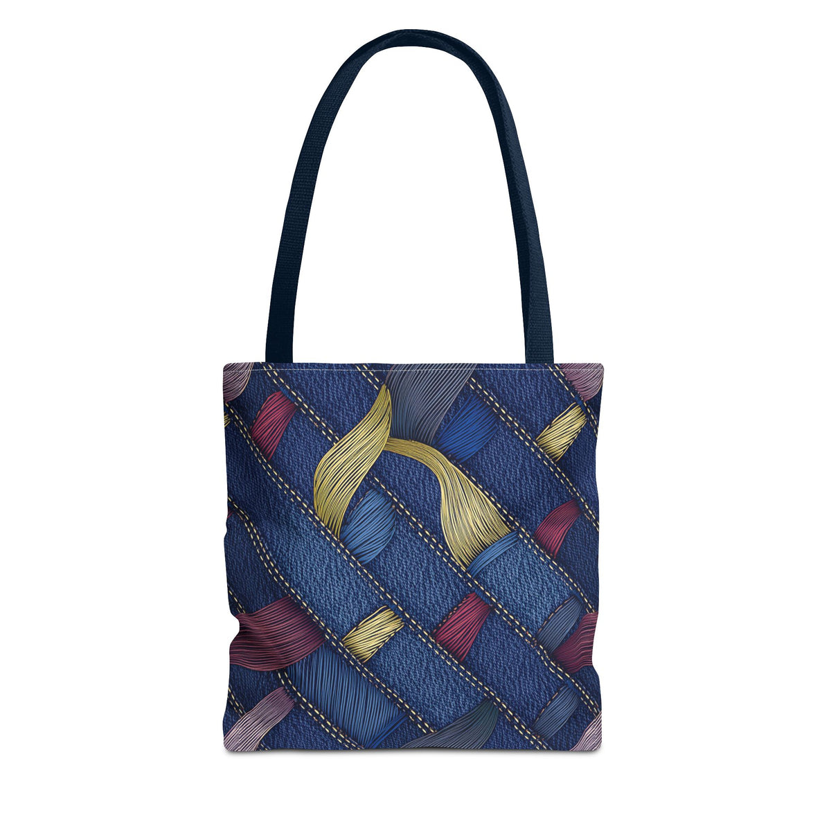 Denim Fabric Imitation Print Unisex Canvas Bag Poly Spun 3 Sizes Tote Bag 145