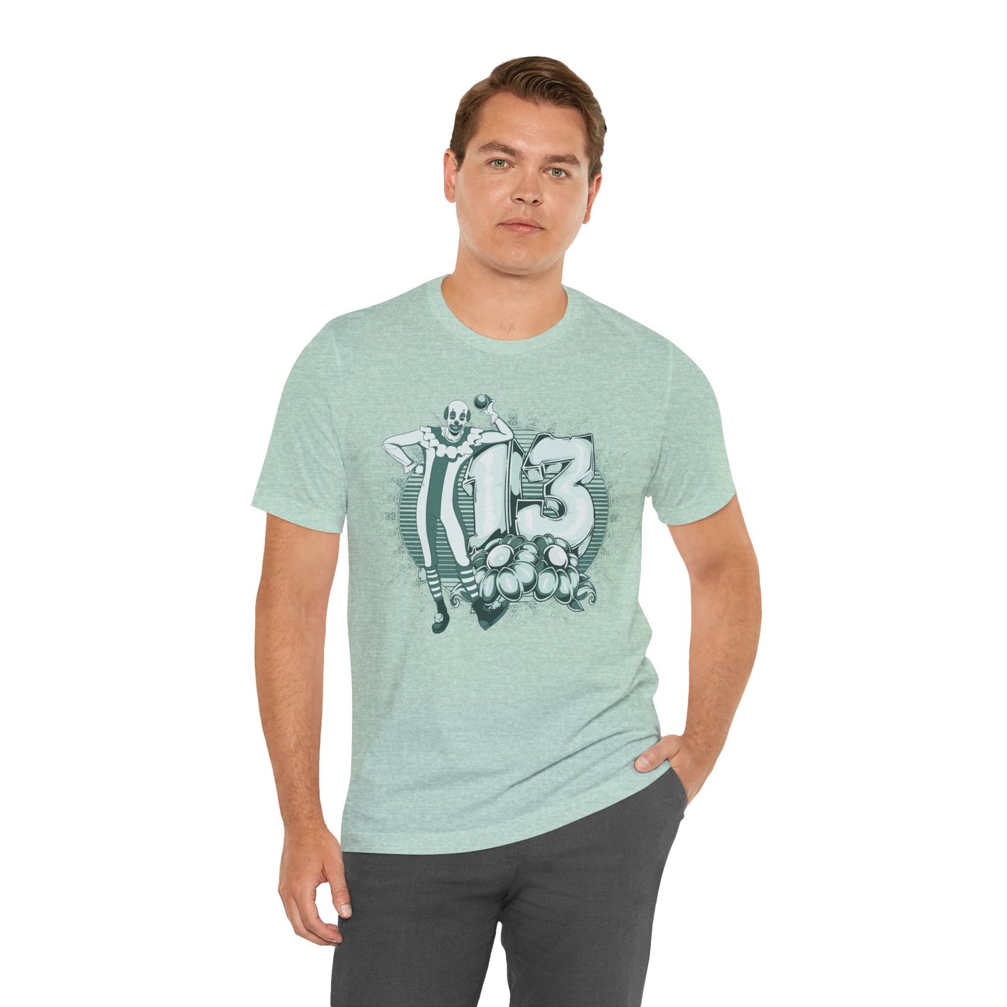 Vintage Clown Graphic Illustration Unisex Cotton T-Shirt Art-39