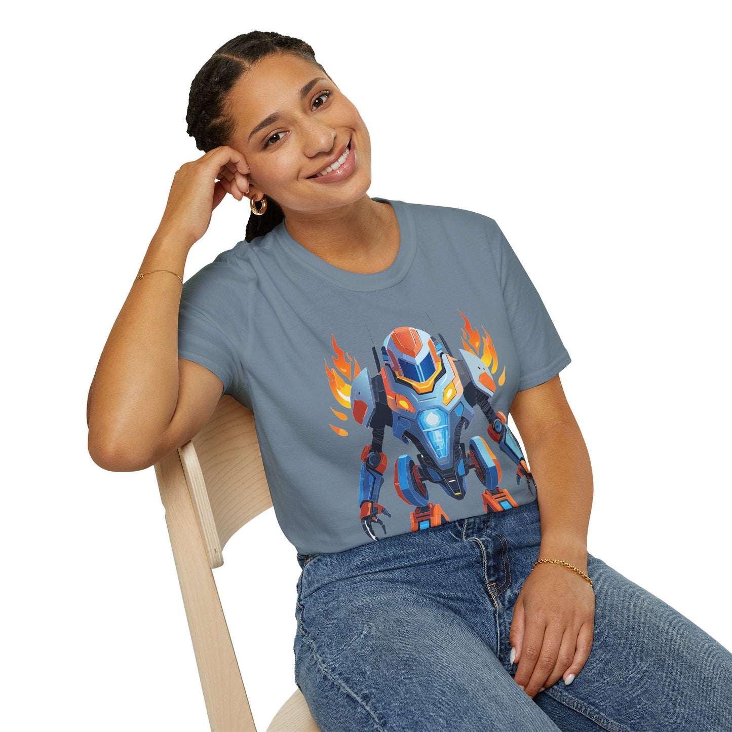 Cyborg Tee Unisex Robot Shirt Terminator Shirt Art Design Gildan Softstyle 64000 Cotton Tee