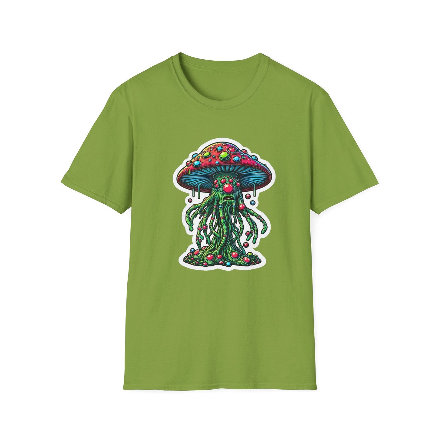 Mashroom Tee Shirt Unisex Funny Mashroom Shirt With Fungus Art Design Gildan Softstyle 64000