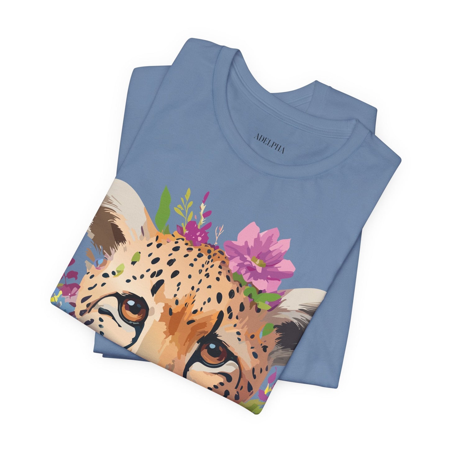Adelpha Graphic Tee Cheetah Art Design Unisex Short Sleeve Shirt