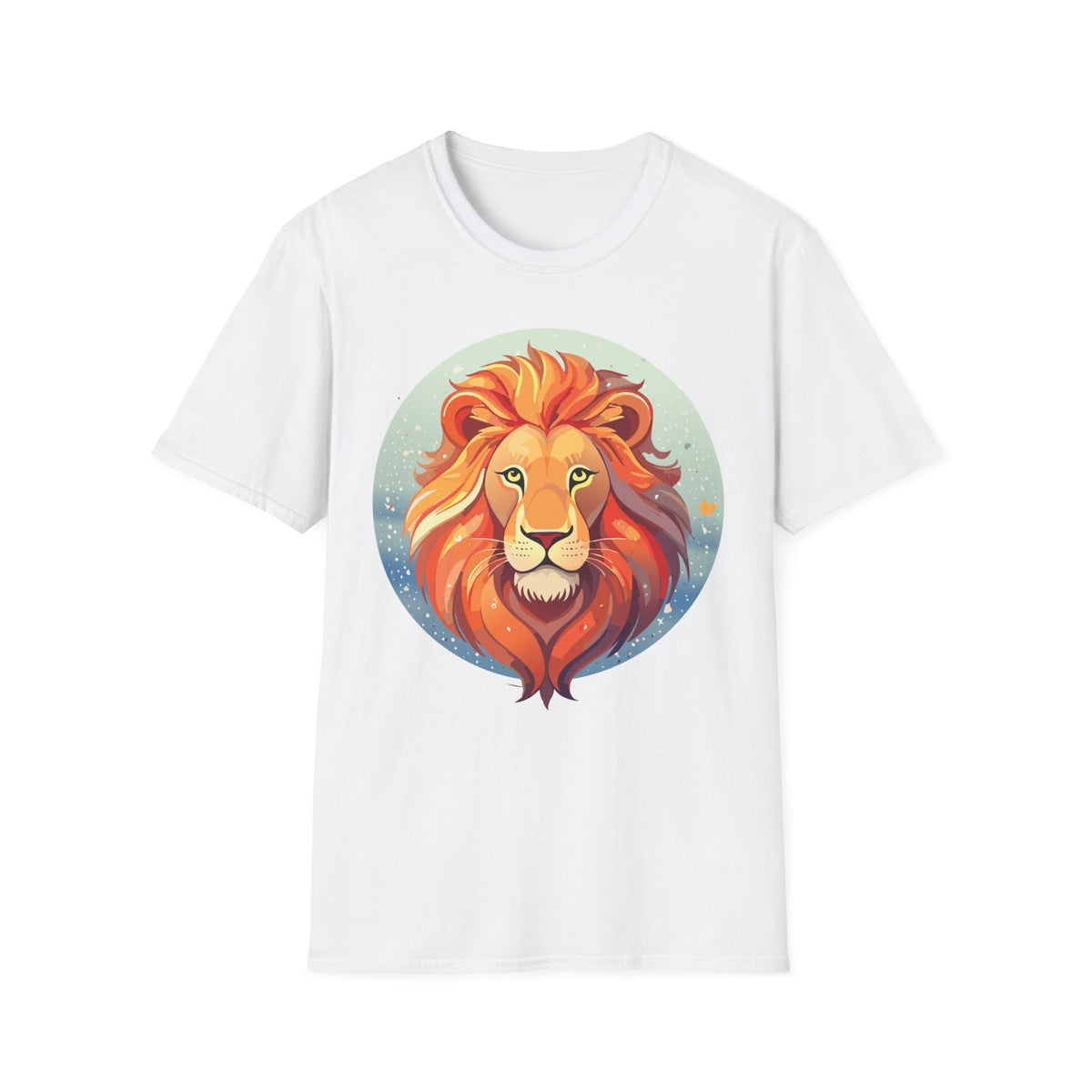 Majestic Lion Portrait T-Shirt | Colorful Roaring Mane Graphic