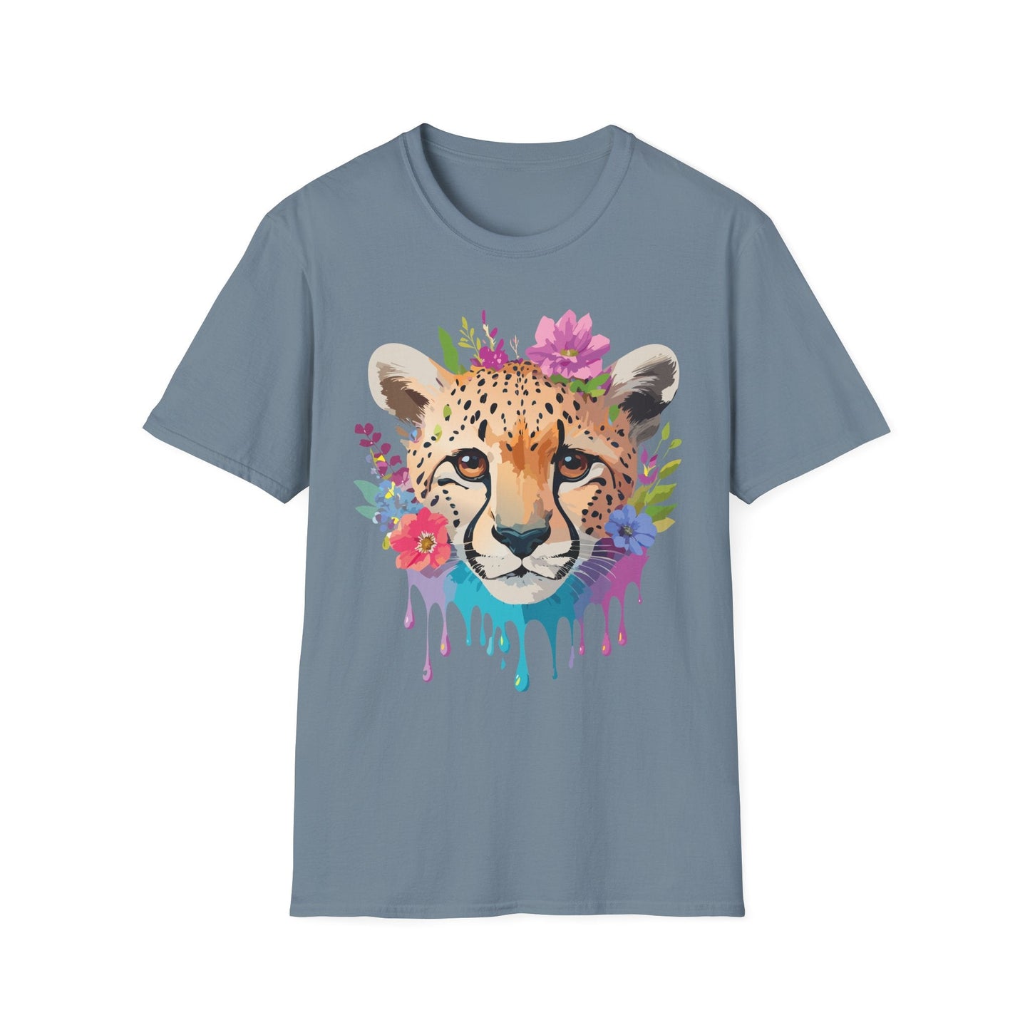 Cheetah Print Unisex Softstyle T Shirt Gildan 64000 Tee For Everyday Comfort