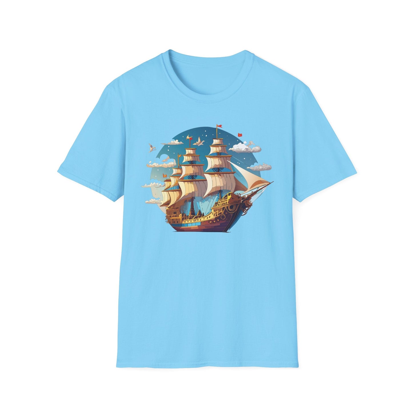 Ship T Shirts Frigate Vessel Tee Shirt Unisex Gildan Softstyle 64000 Cotton Tee Comfort Fit