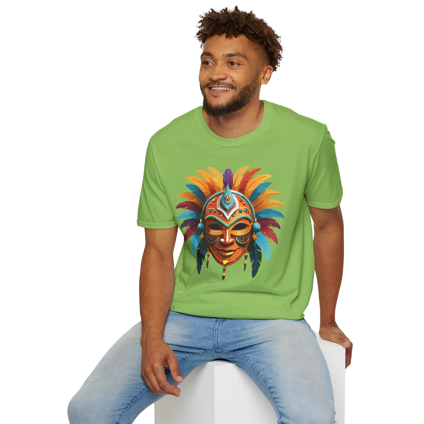 Mask Tee Shirt Unisex Softstyle 100 Percent Ring Spun Cotton Masquerade Tees For Comfort