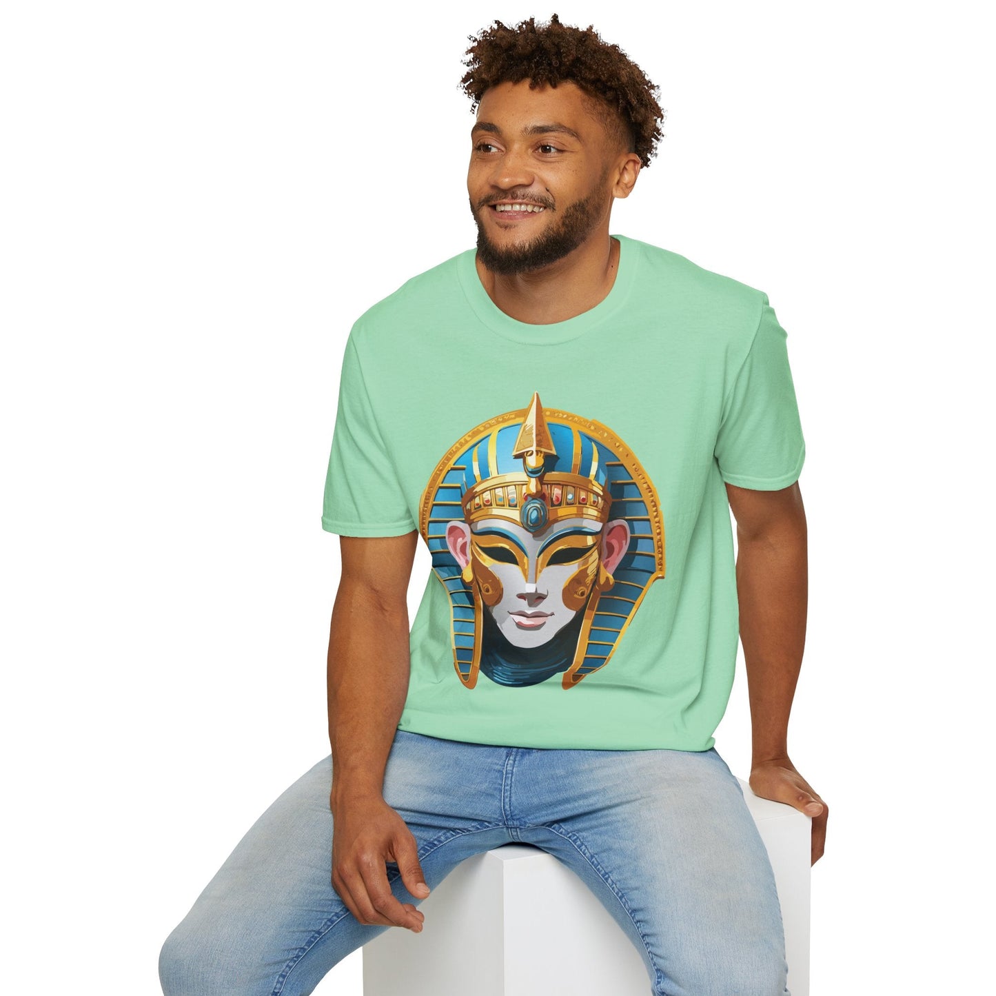 Mask Design Tee Shirt For Unisex Comfort Gildan Softstyle 64000 Ring Spun Cotton