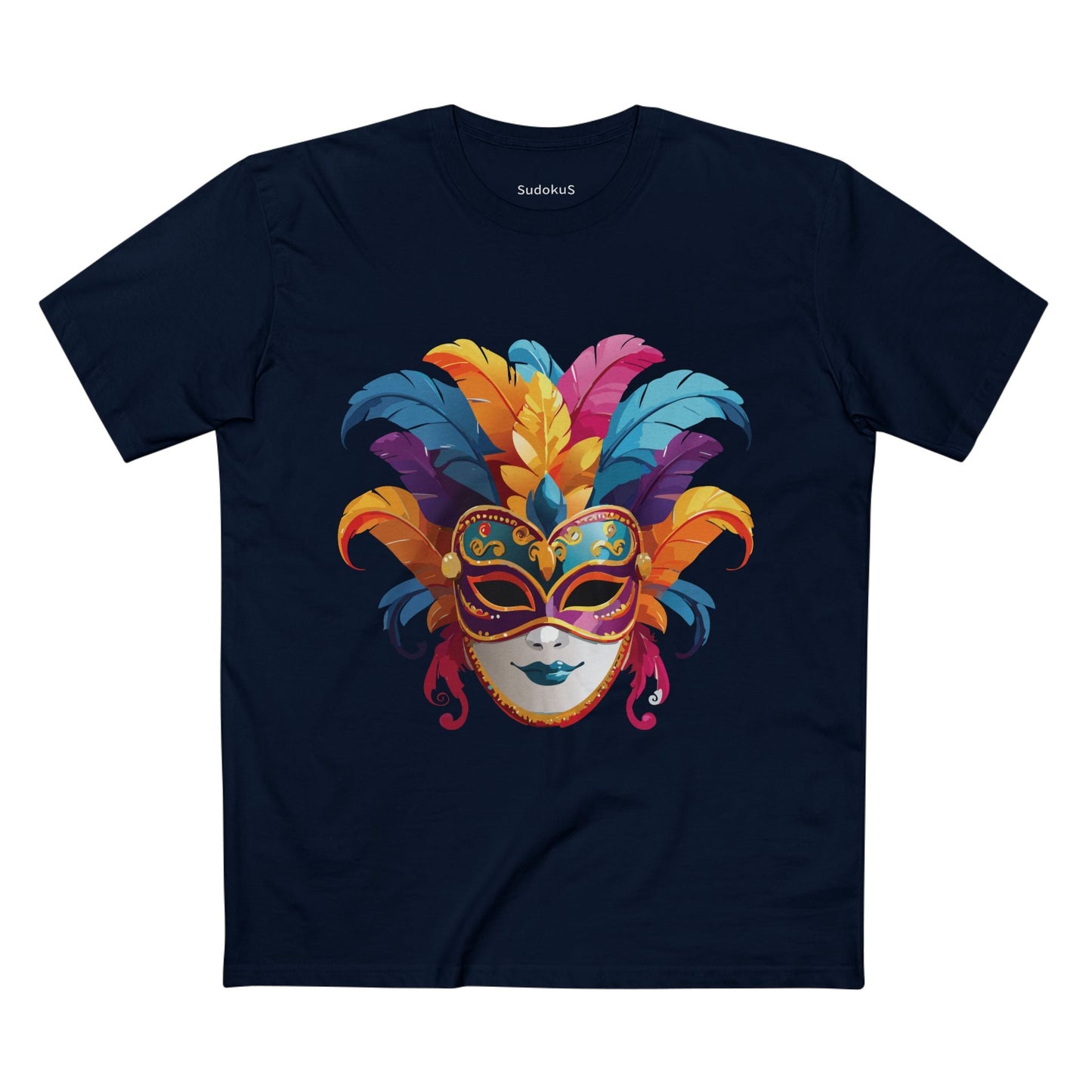 Mask Graphic Unisex 100 Cotton Staple Tee 13