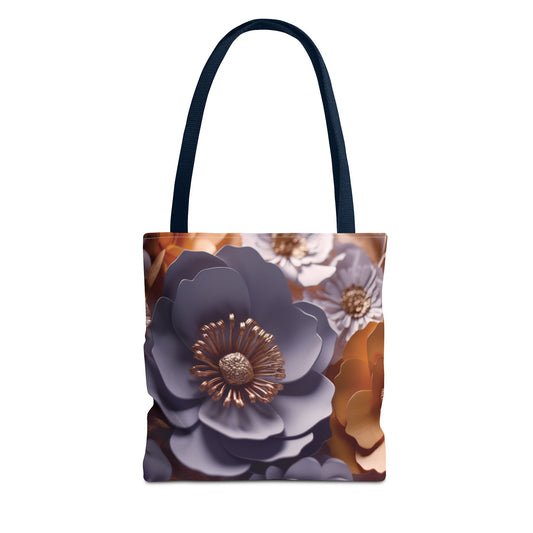 Bolsa de lona con estampados florales 