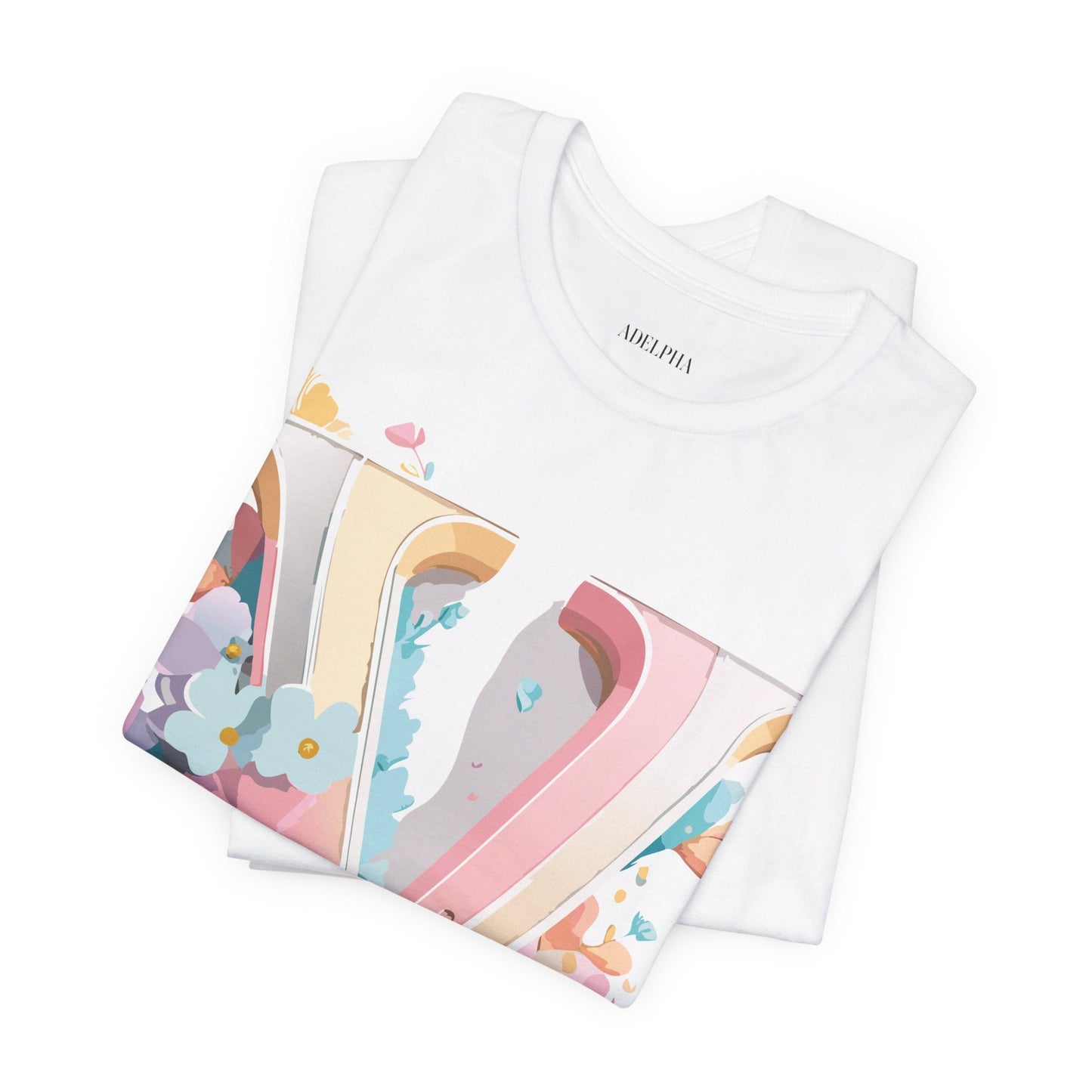 Adelpha Letter V Shirt Graphic Tee Unisex Jersey Short Sleeve Vintage Inspired Design
