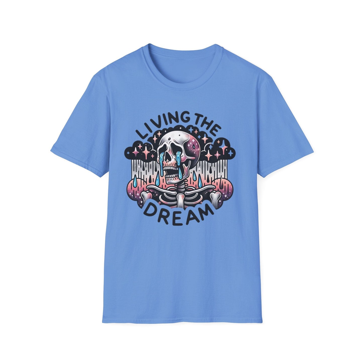 Unisex Skull Shirt Skeleton Design Gildan Softstyle 64000 Short Sleeve T Shirt For Everyday Comfort