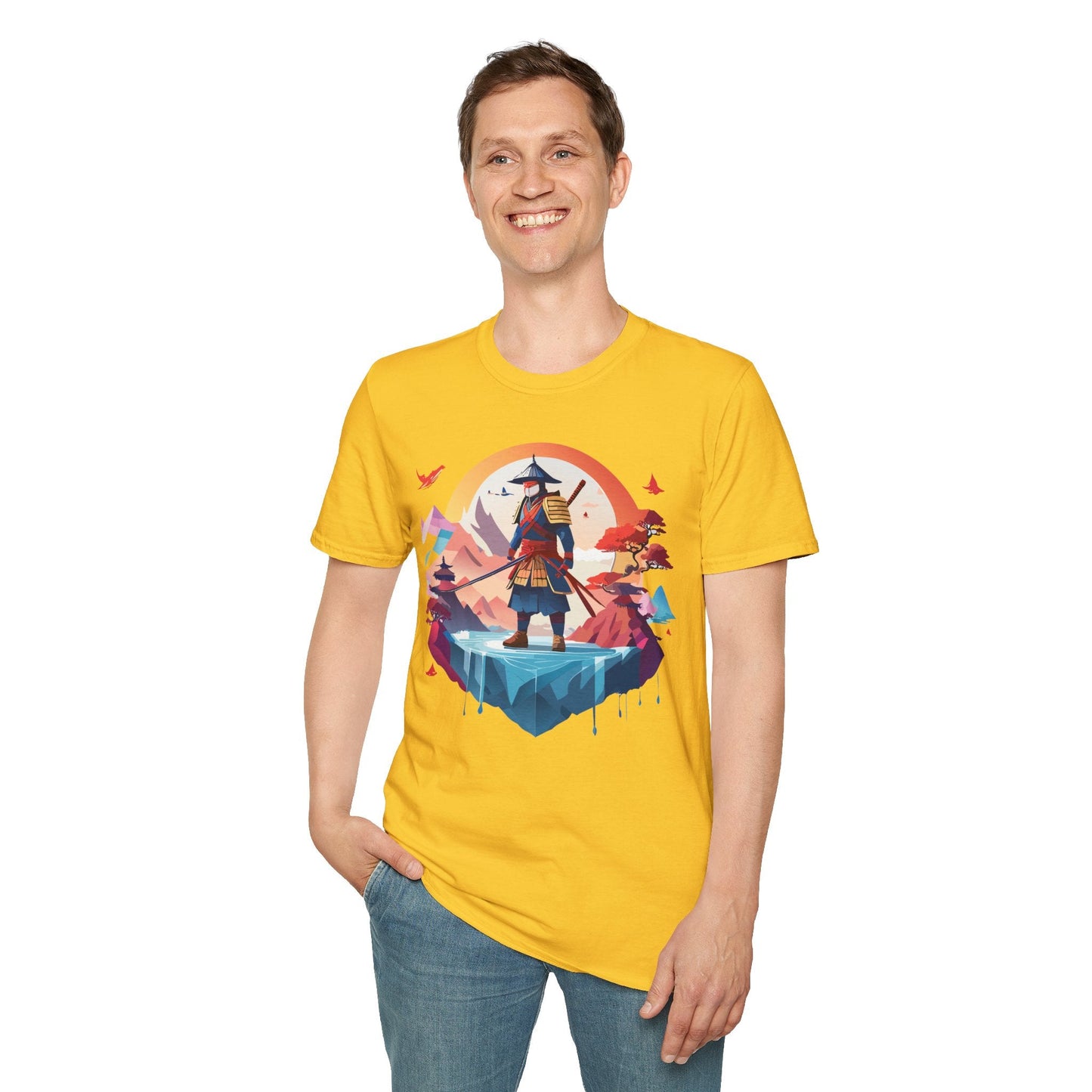 Samurai Shirt Unisex Softstyle Tee 100 Percent Ring Spun Cotton Short Sleeve T Shirt Comfort Fit