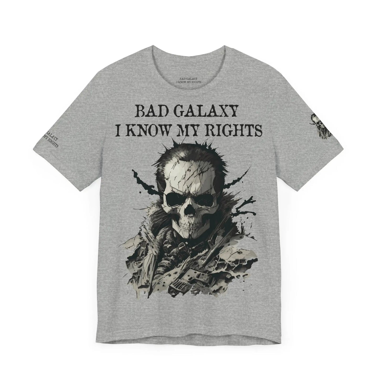 Skull T Shirt From Bad Galaxy Made To Order Cotton Tee With Eco Friendly Inks USA