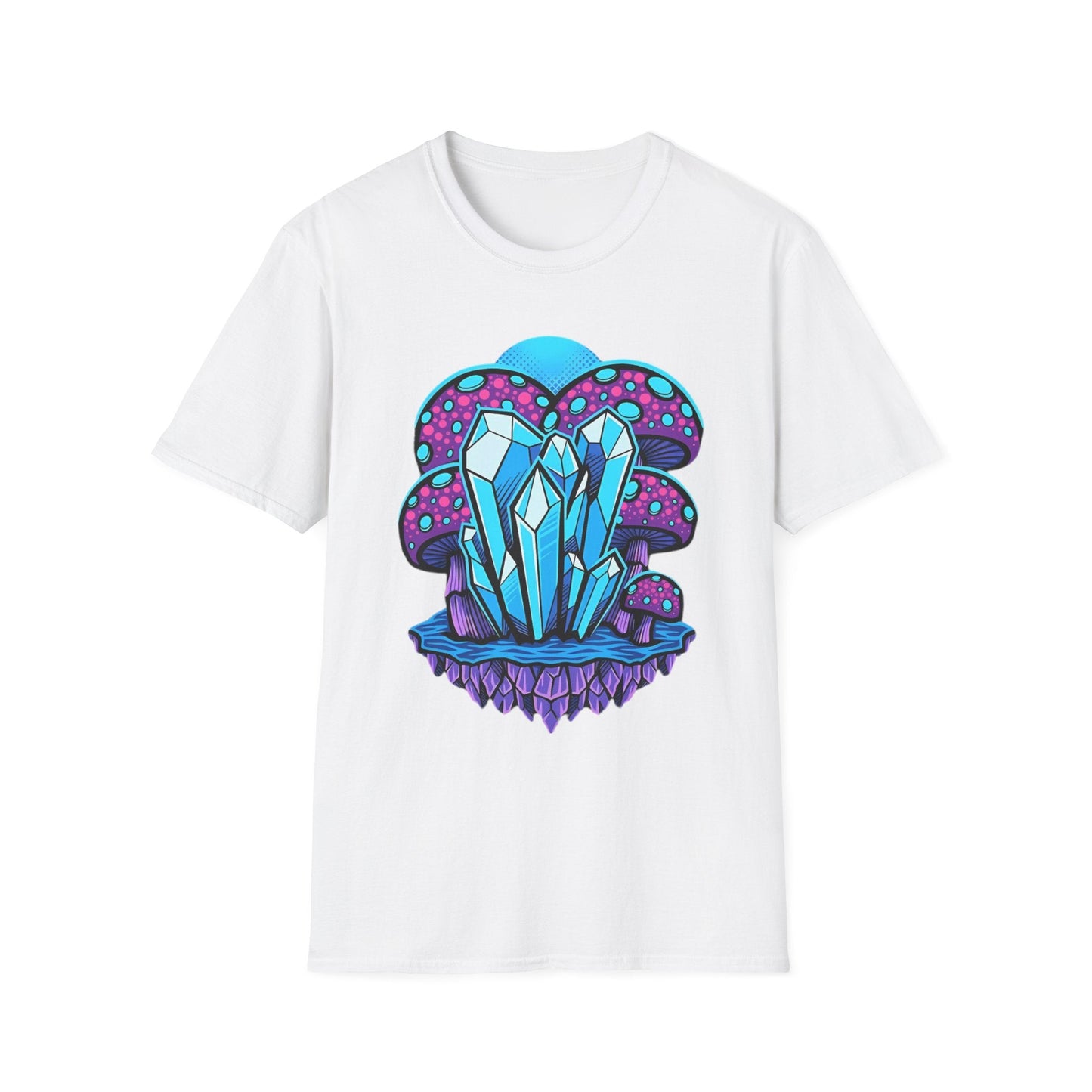 Mashroom Tee Shirt Softstyle Gildan 64000 100 Percent Ring Spun Cotton Breathable Funny Fungus