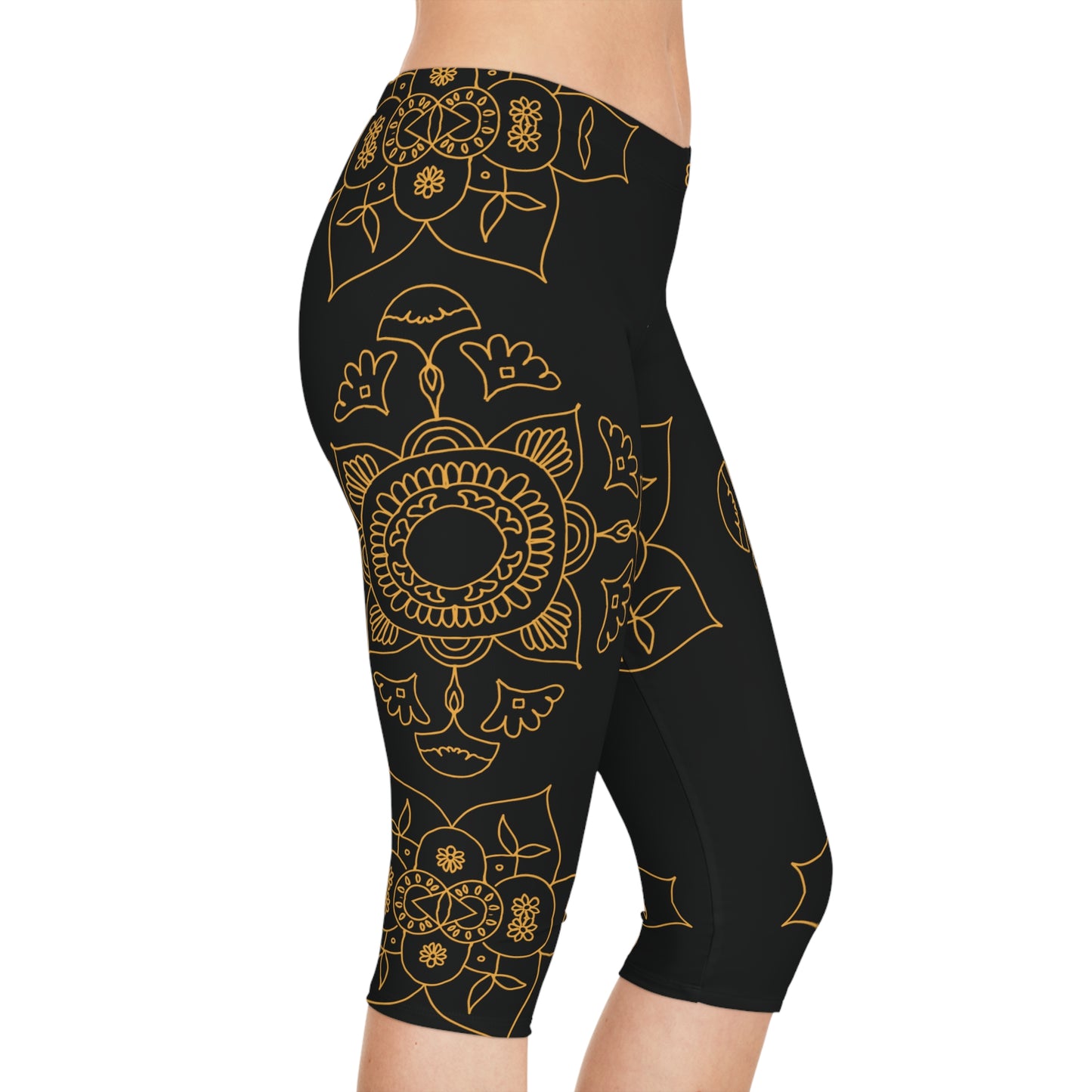 Legging capri à imprimé traditionnel