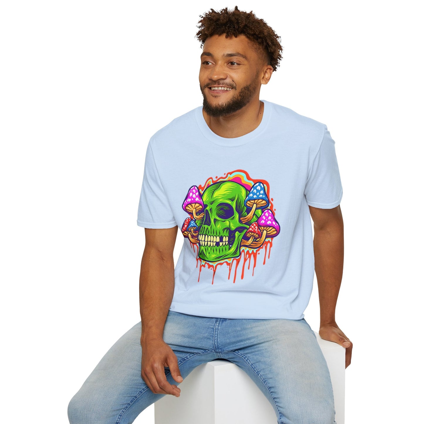 Skull Tee Shirt Unisex Skeleton Shirt With Skull Design Gildan Softstyle 64000 Cotton Tee