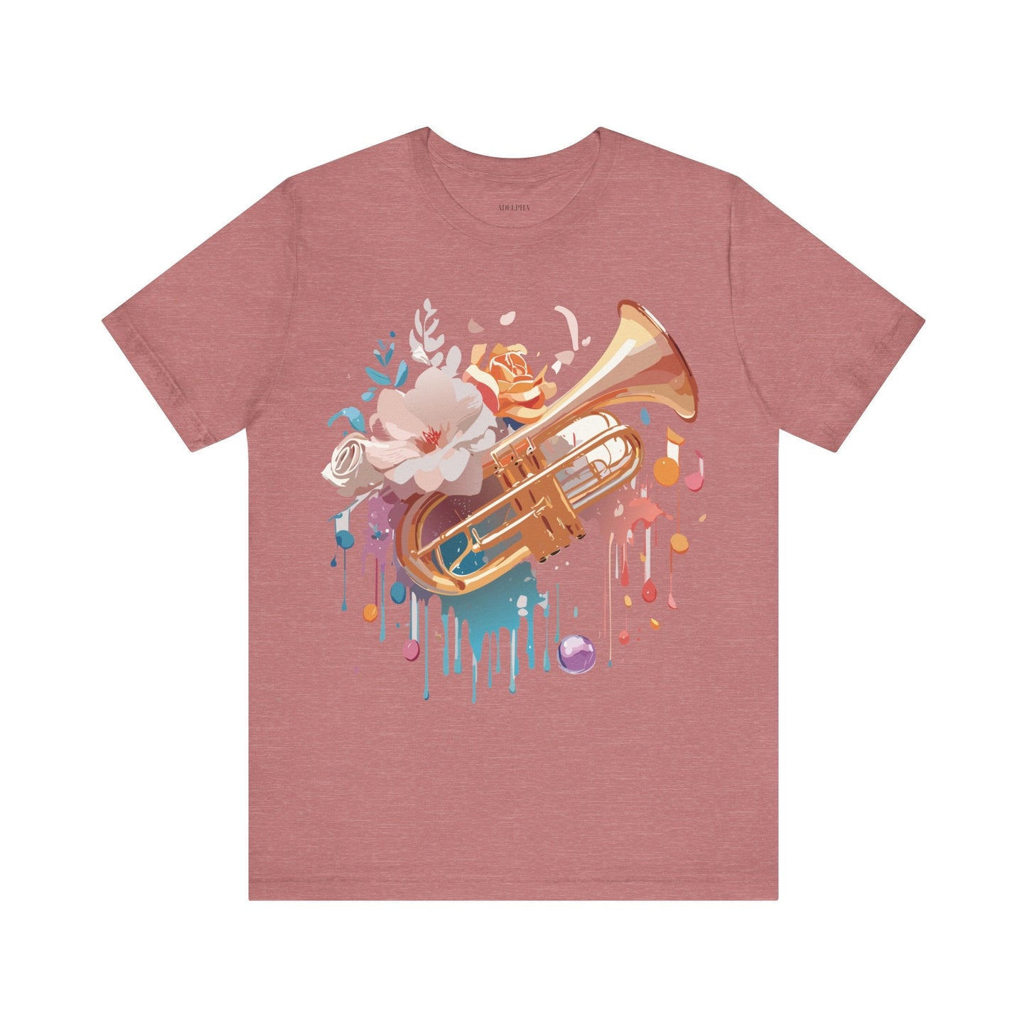 Music Graphic Unisex 100 Cotton Vintage Art with Musical Elements Tee 138