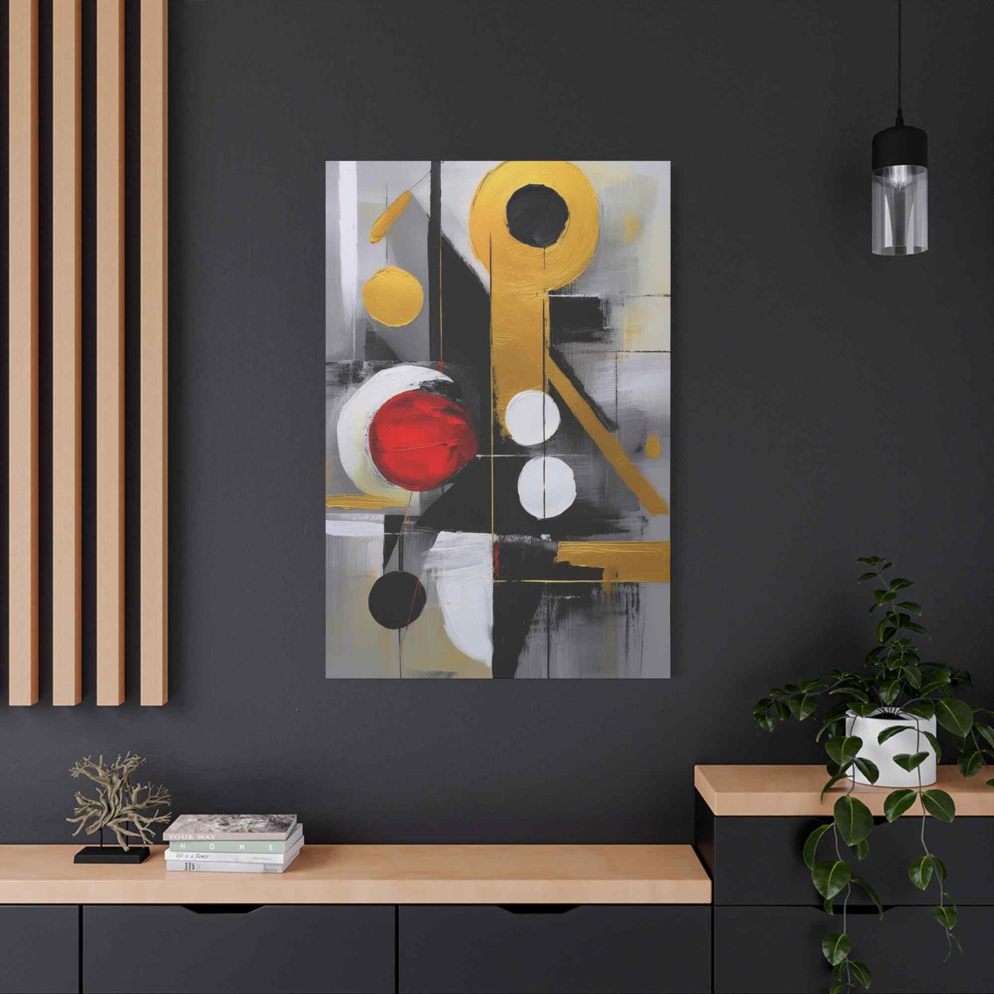 Red Abstract Painting Print Canvas 20x24,20x30,24x30, 24x32,24x36,30x40, 32x48,36x48,40x60 Pine-Wood Inner Frame ABS-24