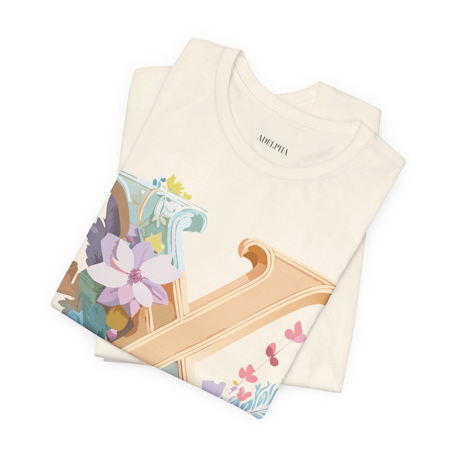 Letter X Shirt Unisex Graphic Tee Adelpha Vintage Inspired Artwork Short Sleeve Edition