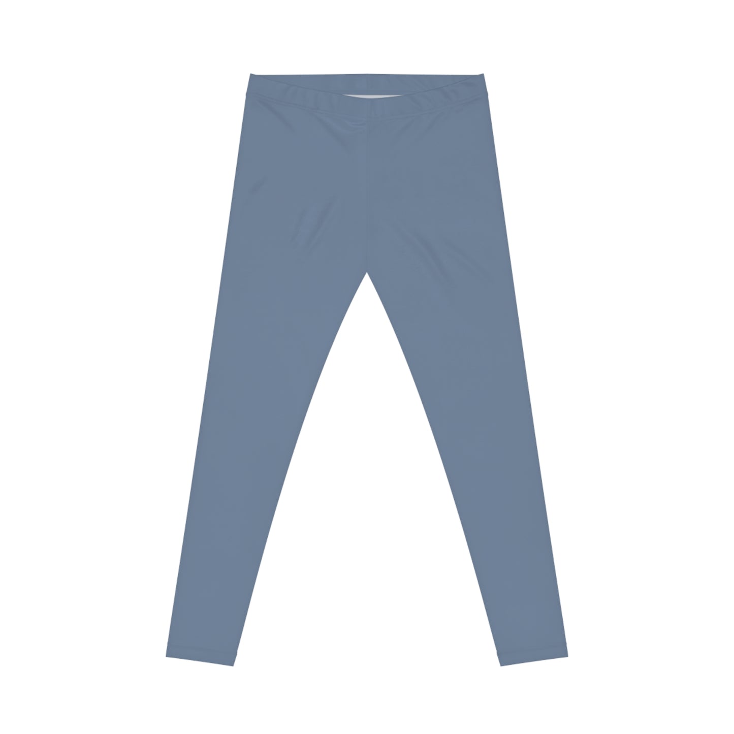 Ash Blue Color Women's Poly-Span Casual Leggings XS-2XL
